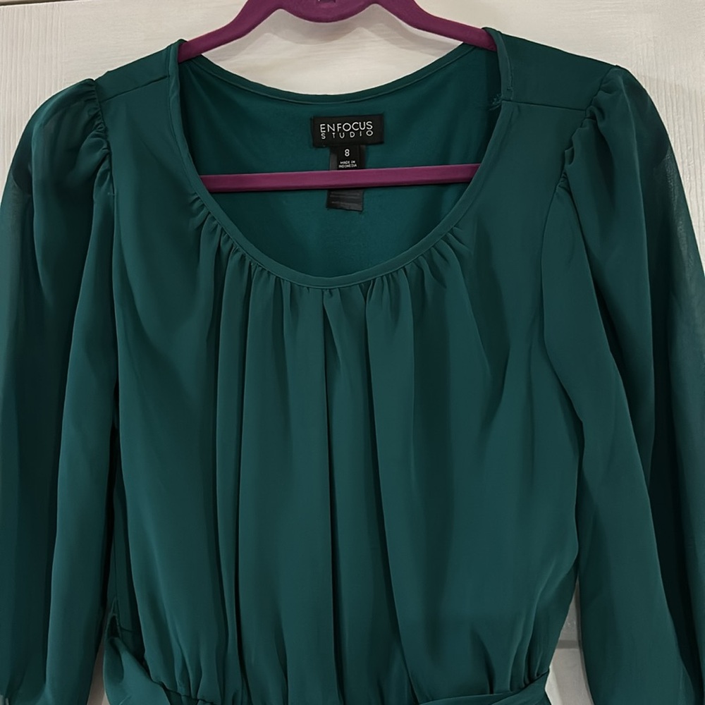 Beautiful teal dress - Picture 2 of 4